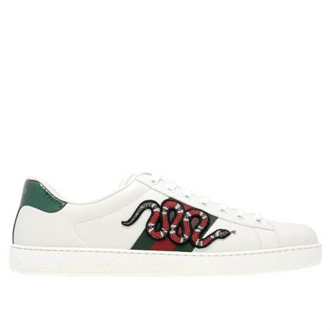 scarpe gucci nere con serpente|Sneakers in pelle ricamata e rifinita in materiale sintetico effetto .